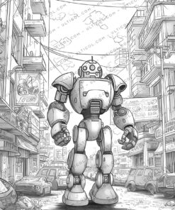 Robot World Coloring