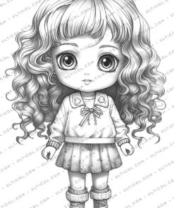 Kawaii Creepy Doll Coloring