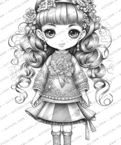 Kawaii Creepy Doll Coloring