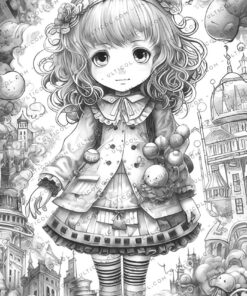 Kawaii Creepy Doll Coloring