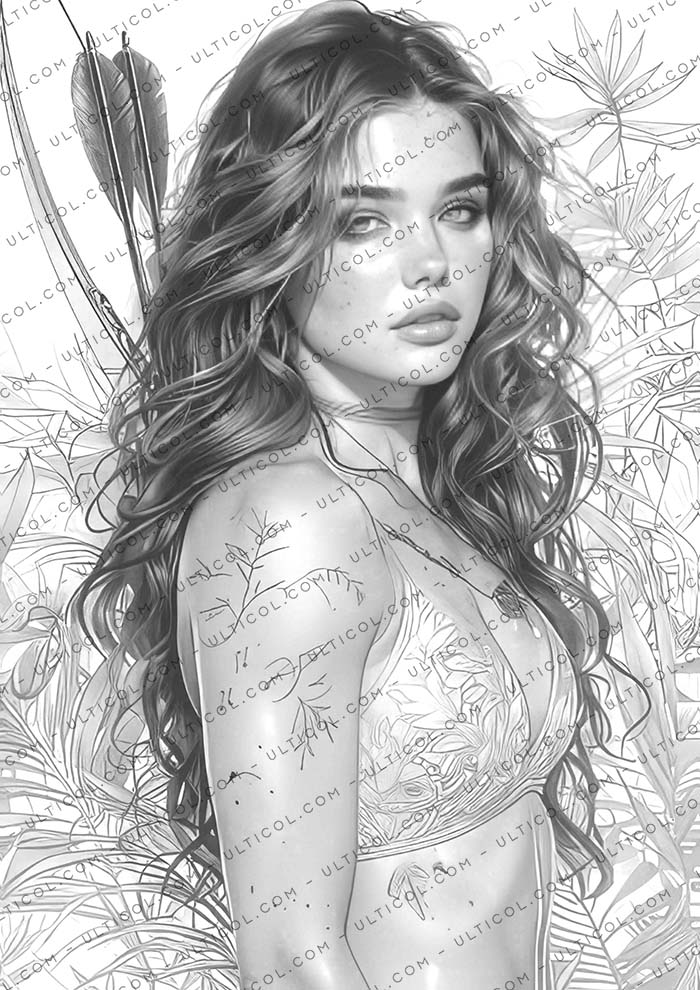 Sexy Warriors Coloring