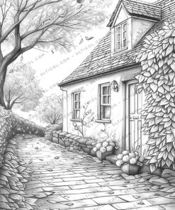 Autumn Scenery Coloring