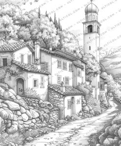 Autumn Scenery Coloring