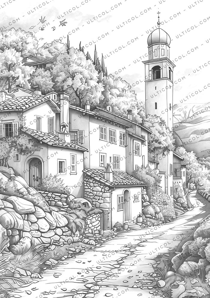 Autumn Scenery Coloring