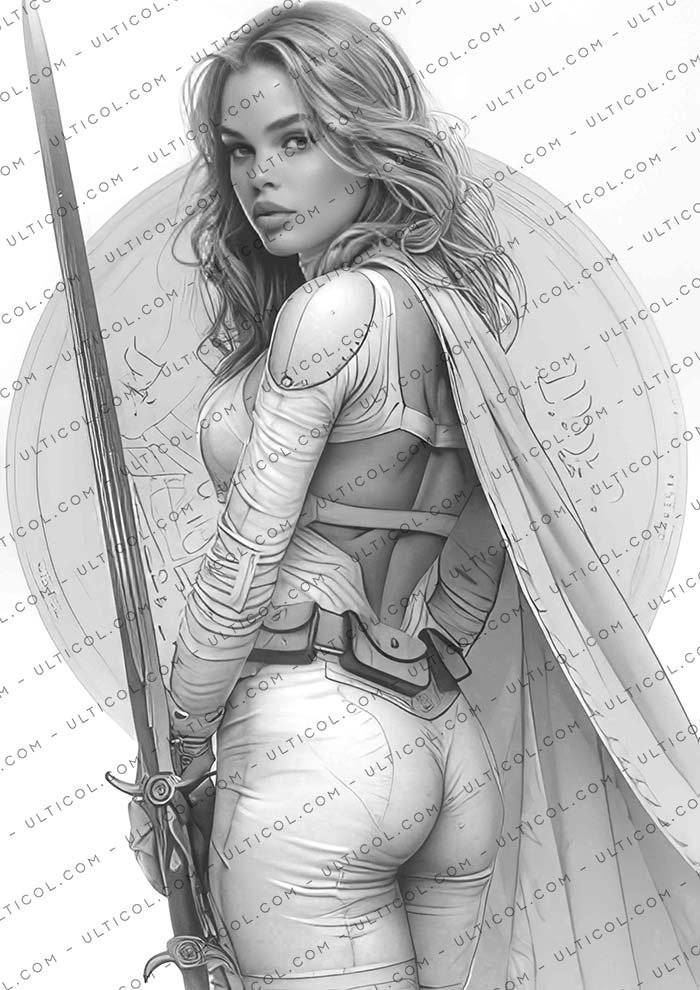 Sexy Warriors Coloring