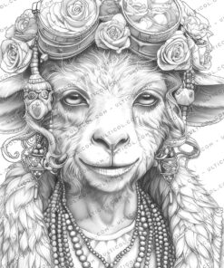 Mardi Gras Animals Coloring