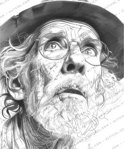 Funny Grandpa Coloring