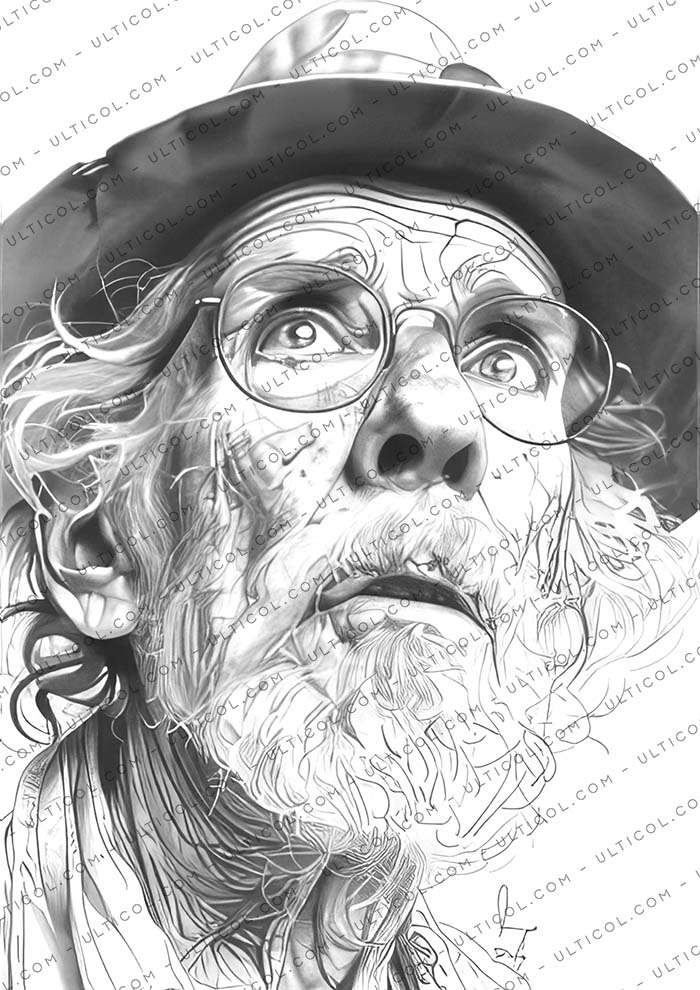 Funny Grandpa Coloring