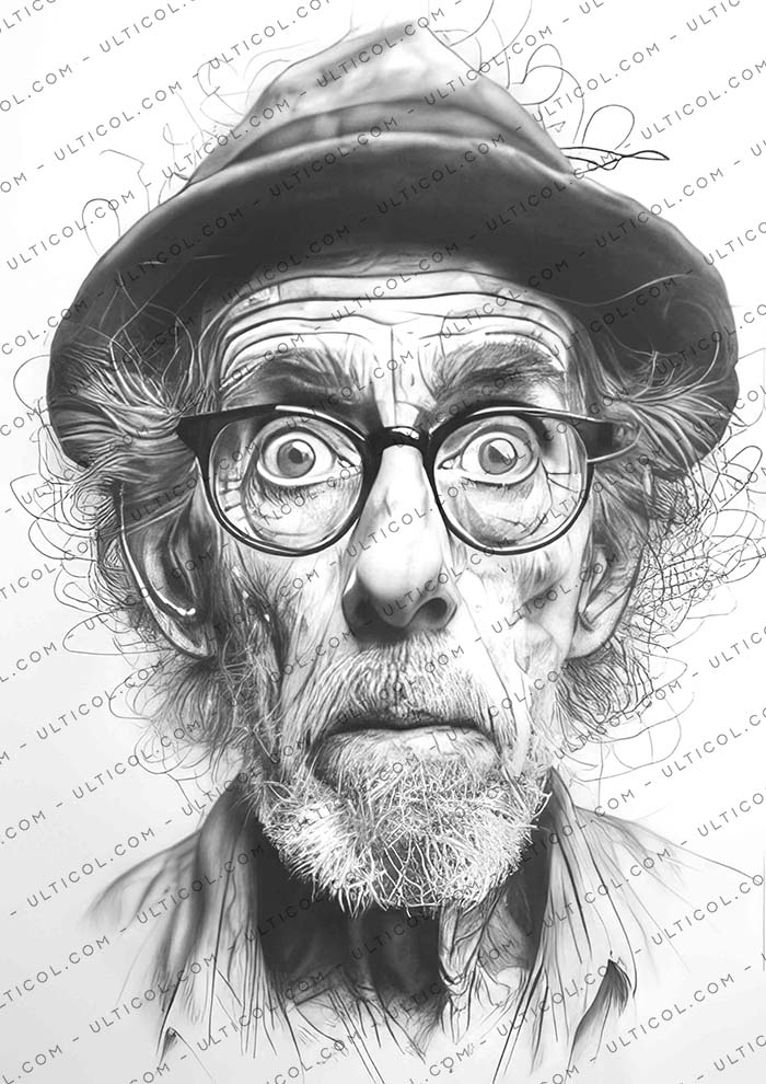 Funny Grandpa Coloring