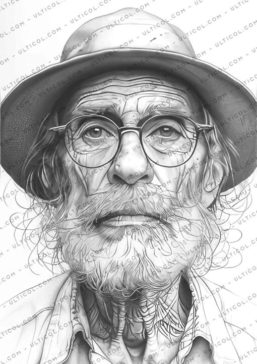 Funny Grandpa Coloring