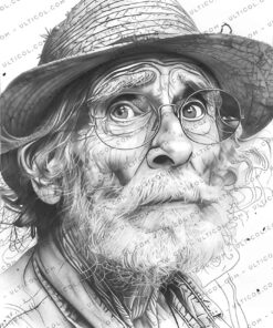 Funny Grandpa Coloring