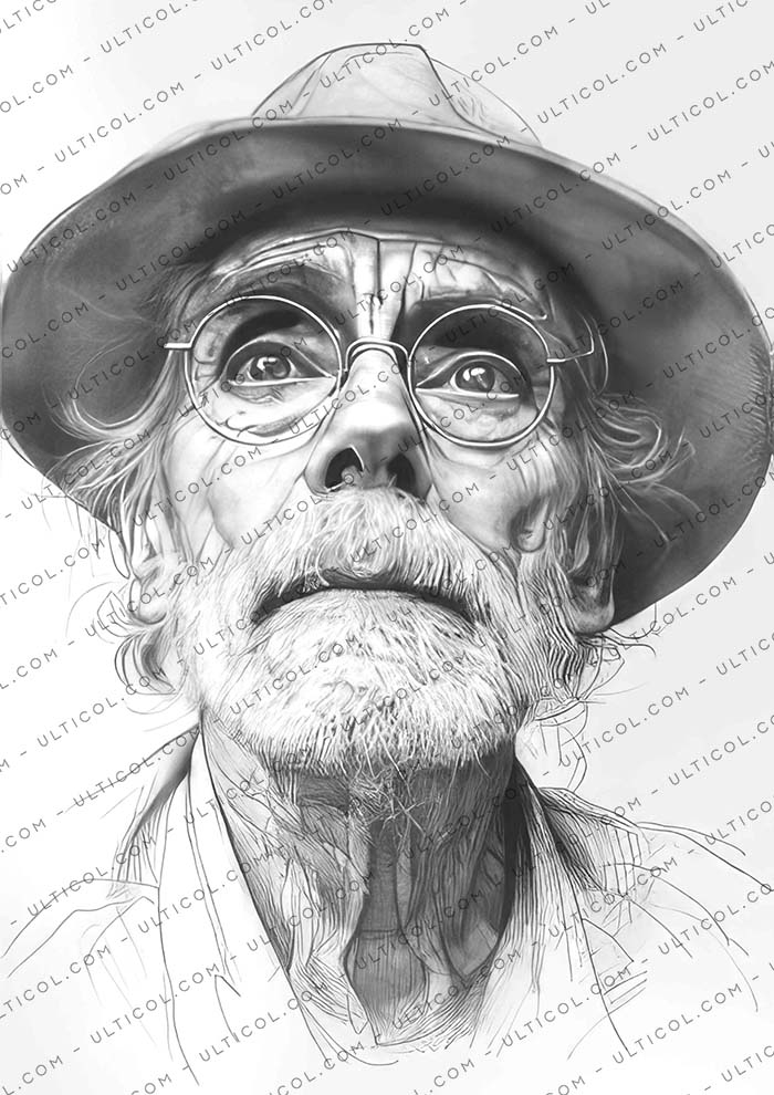 Funny Grandpa Coloring