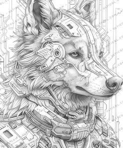 Futuristic Animals Coloring