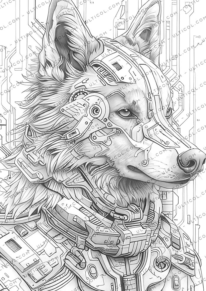 Futuristic Animals Coloring