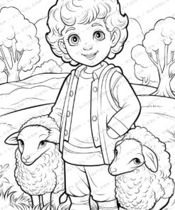 School Fashion Grayscale Coloring Pages