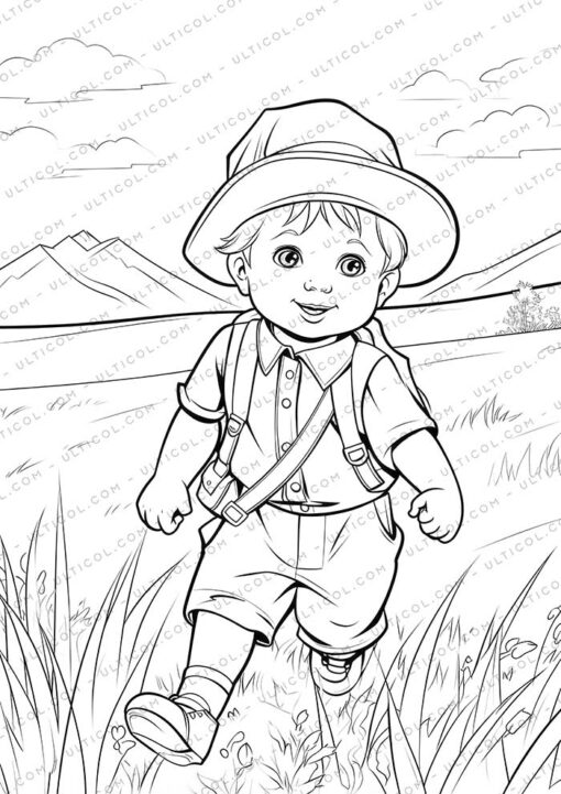 School Fashion Grayscale Coloring Pages