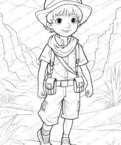 School Fashion Grayscale Coloring Pages