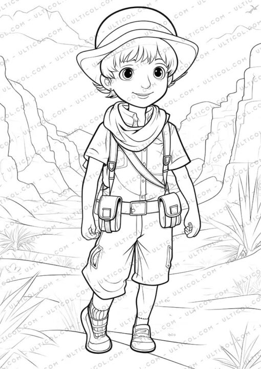 School Fashion Grayscale Coloring Pages