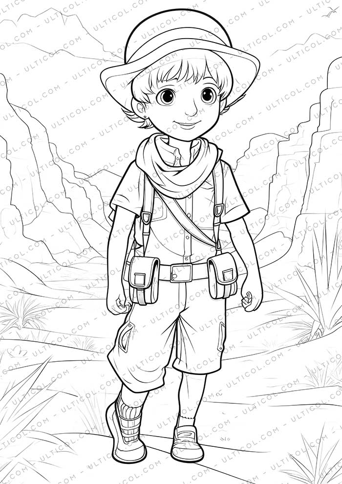 School Fashion Grayscale Coloring Pages