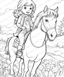 School Fashion Grayscale Coloring Pages
