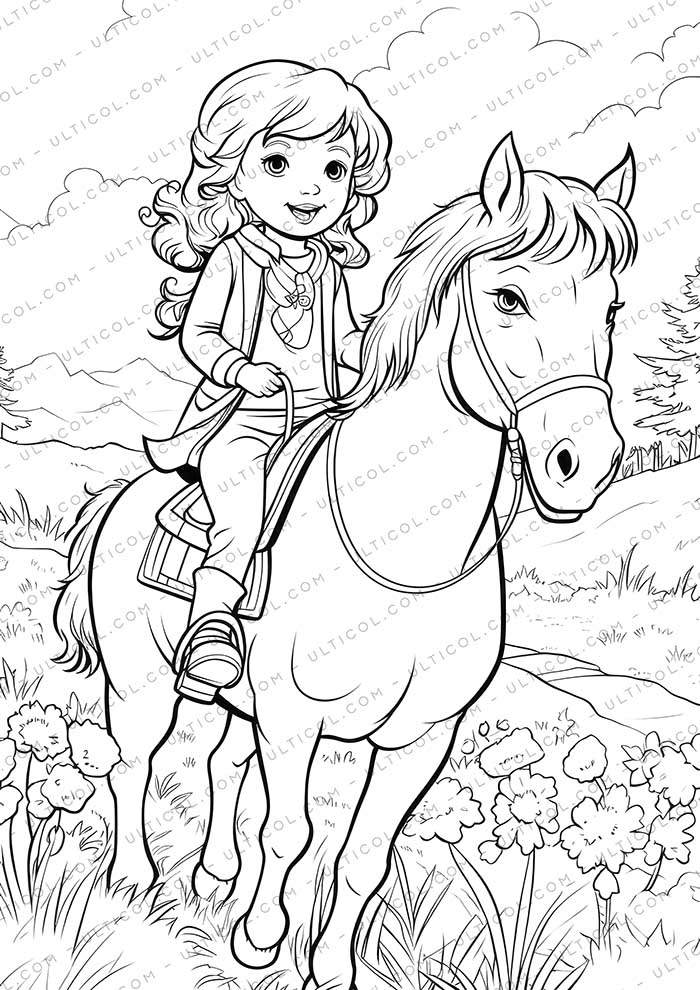 School Fashion Grayscale Coloring Pages