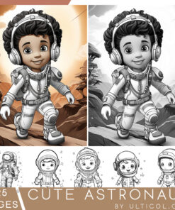 Cute astronaut Coloring