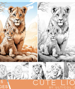 Cute lion Coloring