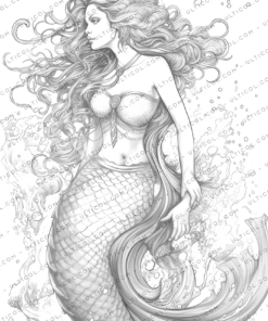 Mermaids Coloring Pages for Adults