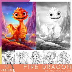 Fire dragon Coloring