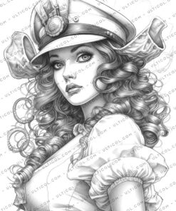 sailor pin up girls coloring