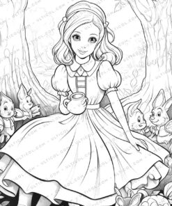 Alice's Adventures in Wonderland Coloring Pages