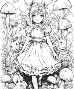 Alice's Adventures in Wonderland Coloring Pages