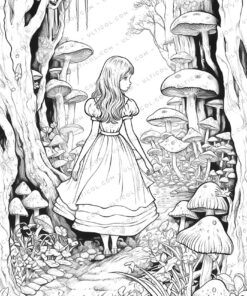 Alice's Adventures in Wonderland Coloring Pages