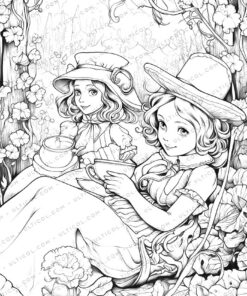 25 Alice in Wonderland Grayscale Coloring Pages