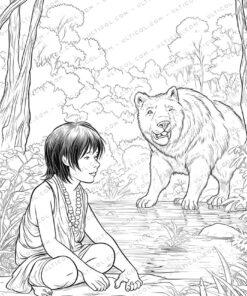 The Jungle Book Coloring Grayscale Coloring Pages