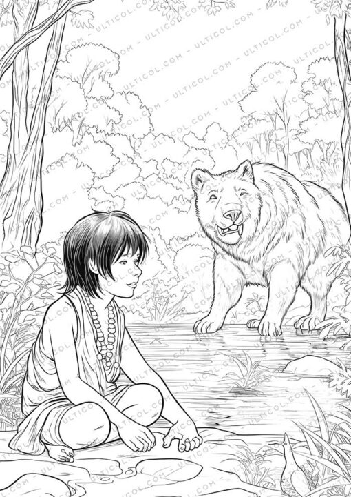 The Jungle Book Coloring Grayscale Coloring Pages