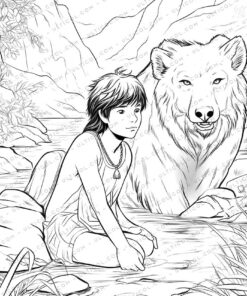 The Jungle Book Coloring Grayscale Coloring Pages