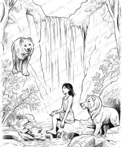 The Jungle Book Grayscale Coloring Pages