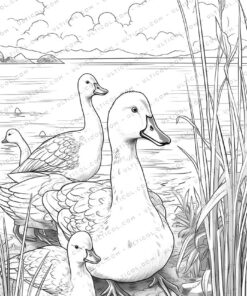 The Ugly Duckling Grayscale Coloring Pages