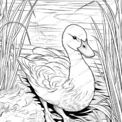 The Ugly Duckling Grayscale Coloring Pages
