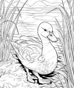 The Ugly Duckling Grayscale Coloring Pages