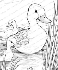 The Ugly Duckling Grayscale Coloring Pages