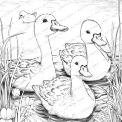 The Ugly Duckling Grayscale Coloring Pages