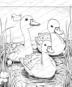 The Ugly Duckling Grayscale Coloring Pages