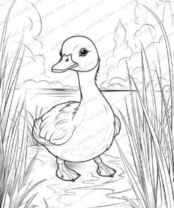 The Ugly Duckling Grayscale Coloring Pages