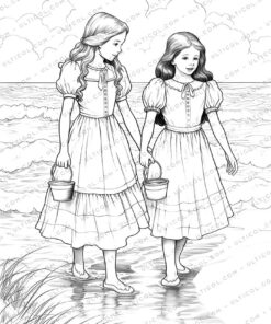 The Wonderful Wizard of Oz Grayscale Coloring Pages