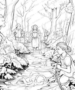 The Wonderful Wizard of Oz Grayscale Coloring Pages