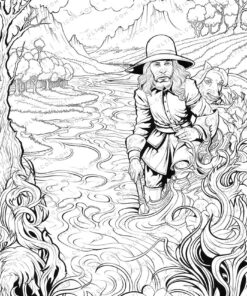 The Wonderful Wizard of Oz Grayscale Coloring Pages