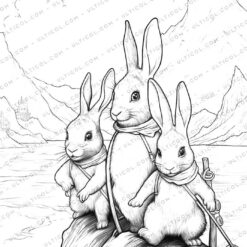 Peter Rabbit Grayscale Coloring Pages