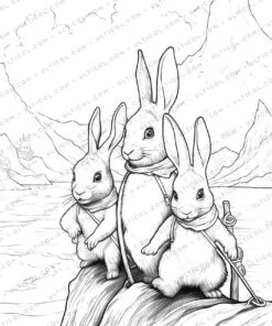 Peter Rabbit Grayscale Coloring Pages